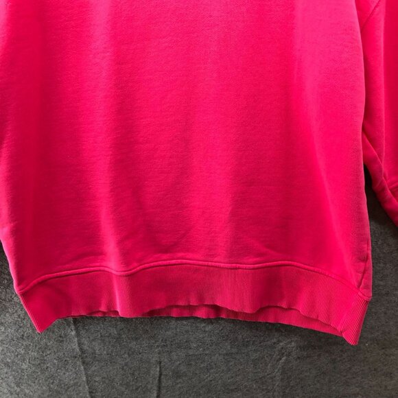Zara Oversized Sweatshirt Womens M Pink Crewneck Pullover Sport Sweatshirt - Picture 4 of 10
